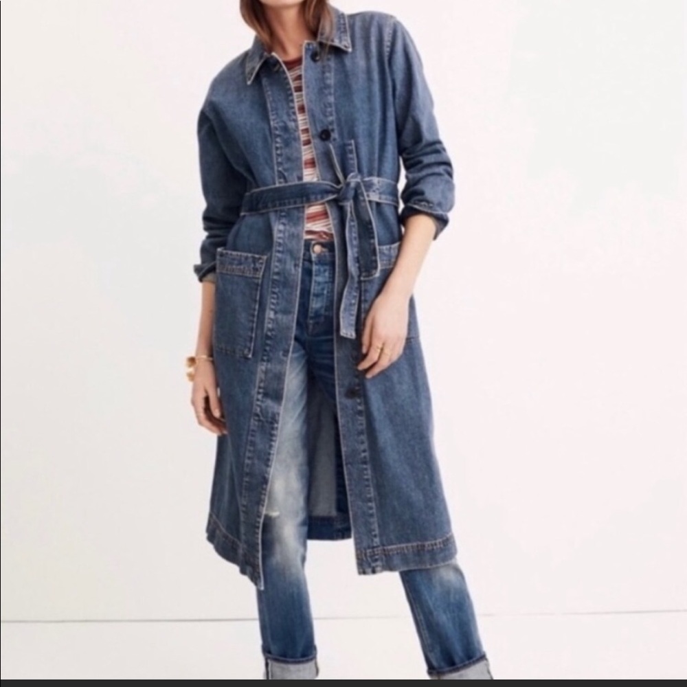 Madewell denim duster coat